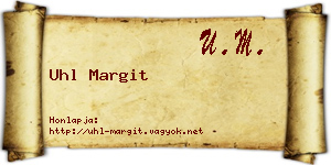 Uhl Margit névjegykártya
